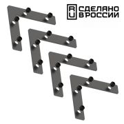 135134 NT21 123 черный Соединитель угловой плоский для арт 135129-135130; 135179-135180; 135189-135192 (4 шт. в комплекте) FLUM