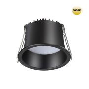 359233 SPOT NT23 472 черный Светильник встраиваемый светодиодный IP20 LED 6W 220V 360Лм 3000К TRAN