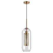 4940/1 PENDANT ODL22 467 античн.бронза/металл/прозрачный/стекло Подвес E27 1*40W CLOCKY