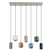 5053/7A PENDANT ODL24 447 цвет слонов.кости/мультиколор/металл Подвес GU10 LED 7*4W OVALI