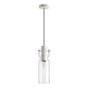 5057/1B PENDANT ODL24 459 белый/прозрачный/металл/стекло Подвес E27 1*40W SCROW