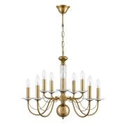 8033/10 CLASSI LN25 16 медь, металл/стекло Люстра подвесная Е14 10*40W 220V INCANTO