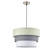 8039/3 MODERNI LN25 133 никель/мятный/серый/белый, металл/текстиль Подвесной светильник Е27 3*60W 220V ILAIDA