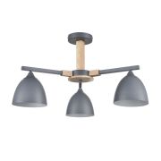 8096/3C MODERNI LN25 267 серый/серый металл, дерево/металл Люстра потолочная Е27 3*60W 220V COLANGE
