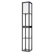 8092/1F COMFI LN25 361 черный/белый, дерево/текстиль Торшер Е27 1*60W 220V PRACTIC
