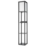 8093/1F COMFI LN25 361 черный/белый, дерево/текстиль Торшер Е27 1*60W 220V PRACTIC