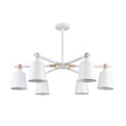 8097/6C MODERNI LN25 269 белый/белый металл, дерево/металл Люстра потолочная Е27 6*60W 220V ROSALINA