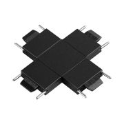 135270 SHINO NT24 093 черный Соединитель с токопроводом «X» для низковольтного шинопровода IP20 24V EASY