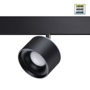 358980 SHINO NT22 150 черный Трековый светильник для низковольного шинопровода с переключ. цв. температуры IP20 LED 3000К4000К6000К 12W вниз + 3W вв