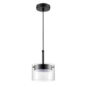 8232/1 COMFI LN25 193 черный/прозрачный, металл/стекло Подвес LED GX70 1*10W 220V NATALINA