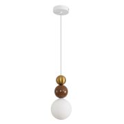 8257/1 SUSPENTIONI LN26 золото/коричнеый/белый, металл/стекло Подвес G9 1*20W 220V BONBONES
