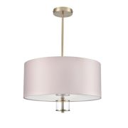 8109/5C MODERNI LN25 129 латунь титаниум/бежевый, металл/текстиль/стекло Люстра потолочная E14 5*40W 220V DAMONA