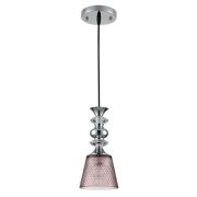 8048/1A SUSPENTIONI LN25 308 хром/розовый металл/стекло Подвесной светильник E27 1*60W 220V MANOLA
