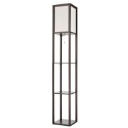 8090/1F COMFI LN25 361 кофейный/белый, дерево/текстиль Торшер Е27 1*60W 220V PRACTIC