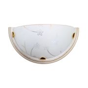 0107 GL-WOOD SN Бра стекло/белое/кремовый E27 1*100Вт 360х180 LUARO WOOD