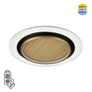 7731/80L MITRA LED SN 078 Светильник металл/акрил/белый/под дерево/прозрачный/черный LED 80Вт 3000-6000К D480 IP20 пульт ДУ SUNNY