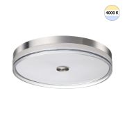 7727/112L MITRA LED SN 101 Светильник металл/акрил/никель/прозрачный LED 112Вт 4000K D500 IP20 ETERNA
