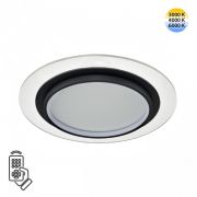 7732/80L MITRA LED SN 078 Светильник металл/акрил/белый/прозрачный/черный LED 80Вт 3000-6000К D480 IP20 пульт ДУ SUNNY