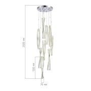 SL6205.103.09 Светильник подвесной ST-Luce Хром/Прозрачный LED 1*99W 4000K ELICA