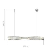 SL6205.123.01 Светильник подвесной ST-Luce Хром/Прозрачный LED 1*25W 4000K ELICA