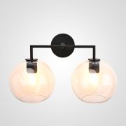 Бра Rh Utilitaire Globe Shade Double Sconce Black By Imperiumloft