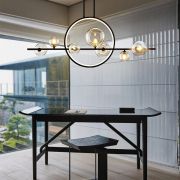 Люстра На Штанге Iona L Halo 7 Black By Imperiumloft