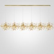 Подвесной Светильник Tezani Argent Suspension Linear Gold 6L 210 By Imperiumloft