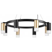 LR0184043741 Люстра RULLO 8х50W GU10 ЧЕРНЫЙ/ЗОЛОТО (571018+214440-4+214437-4+202431-8)