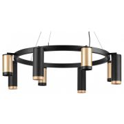 LR01840487470 Люстра RULLO 8х50W GU10 ЧЕРНЫЙ/ЗОЛОТО (571018+214440-4+214487-4+203437-4+203440-4)