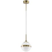 813111 Подвес GLOBO 1х40W E14 electroplating bronze/white