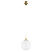 813032 Подвес GLOBO 1х40W E14 gold/white