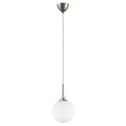 813023 Подвес GLOBO 1х40W E14 champagne gold/white