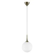 813031 Подвес GLOBO 1х40W E14 electroplating bronze/white