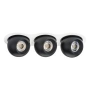 i636747474 Светильник INTERO LED9W*3 850LM*3 24G БЕЛЫЙ/ЧЕРНЫЙ 4000K (217636+217074+217074+217074)