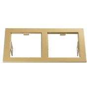 214523 Рамка DOMINO Double QUADRO MR16 ЗОЛОТО