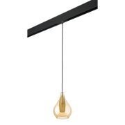 PRO803033 Светильник д/1-фазн трека PENTOLA 1х25W G9 ХРОМ/ЯНТАРЬ/ЧЕРНЫЙ (803033+595007)