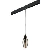 PRO803027 Светильник д/1-фазн трека PENTOLA 1х25W G9 ХРОМ/ДЫМЧАТЫЙ/ЧЕРНЫЙ (803027+595007)