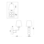 Настенный светильник (бра) Freya FR5266WL-01CH