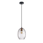 806120 Подвес NUBELLA 1х12W (led) E27 ЧЕРНЫЙ/БРОНЗА/ПРОЗРАЧНЫЙ