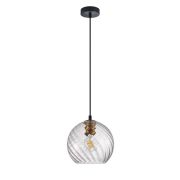 806130 Подвес NUBELLA 1х12W (led) E27 ЧЕРНЫЙ/БРОНЗА/ПРОЗРАЧНЫЙ
