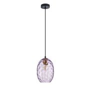 806128 Подвес NUBELLA 1х12W (led) E27 ЧЕРНЫЙ/БРОНЗА/ФИОЛЕТОВЫЙ