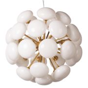 Подвесная Люстра Mid-Century Sputnik Milk Glass Chandelier By Imperiumloft
